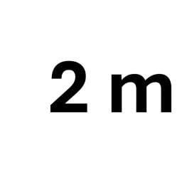 2 m (200cmx180cm)