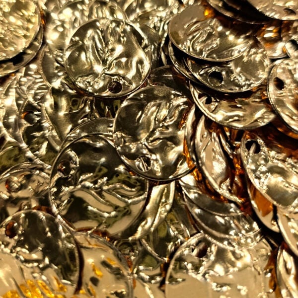 2.5 cm Desenli Pul Gold - 100 gr