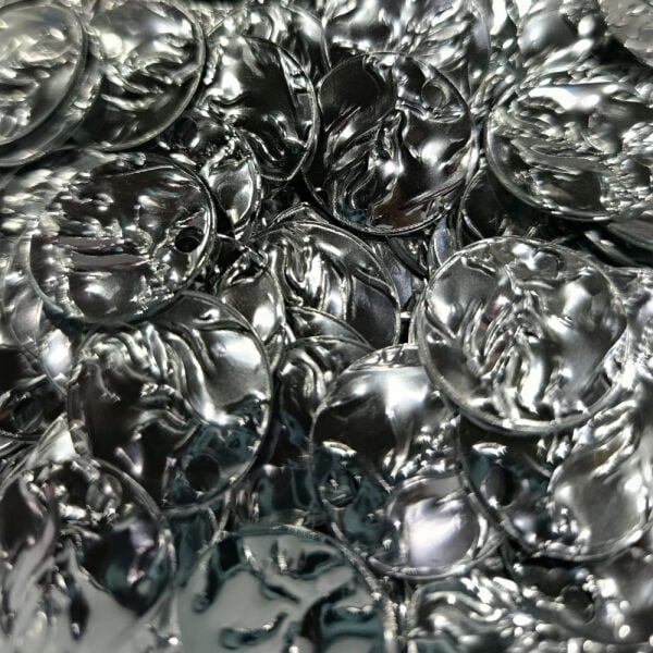2.5 cm Desenli Pul Gümüş - 100 gr