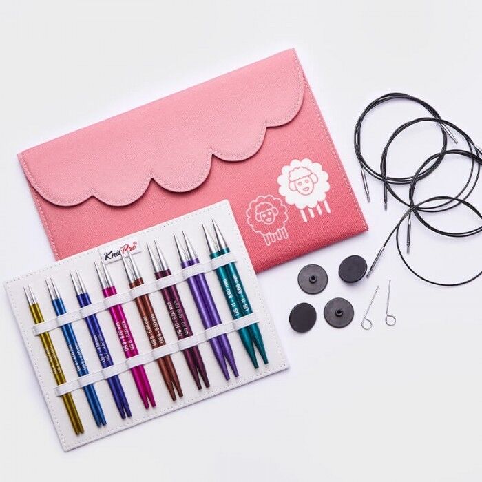 KNITPRO ZING DELUXE 13cm UCU DEĞİŞTİRİLEBİLİR MİSİNALI ŞİŞ SETİ