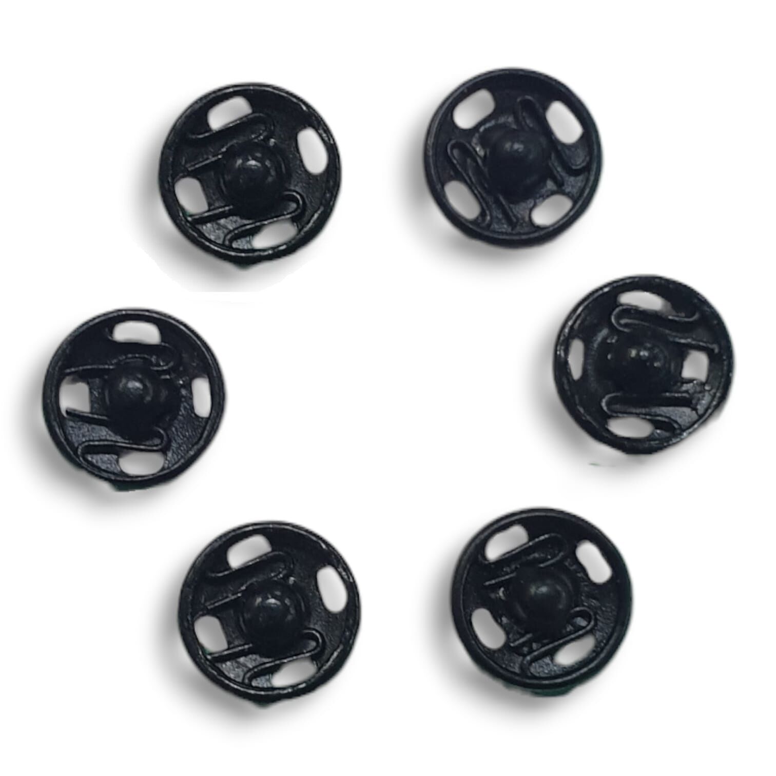 8 mm METAL ÇITÇIT (6 adet) Mat Siyah