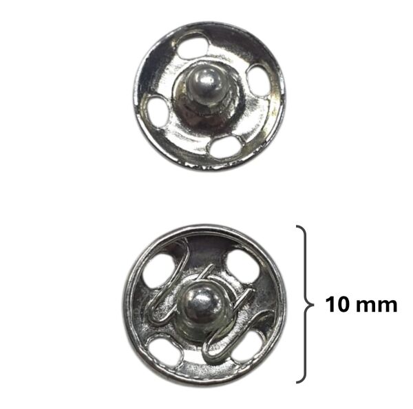 10 mm METAL ÇITÇIT (6 adet) Nikel