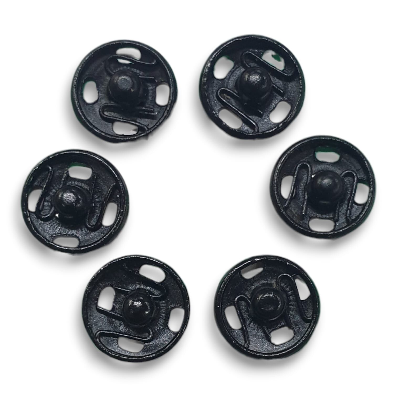 10 mm METAL ÇITÇIT (6 adet) Mat Siyah
