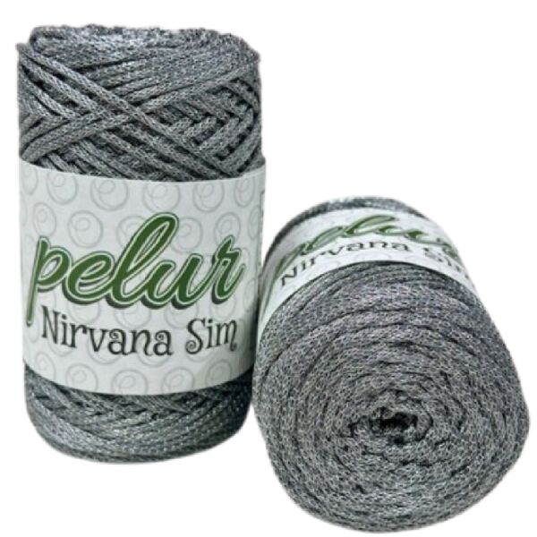 PELUR NİRVANA SİMLİ MAKROME İPİ Gri