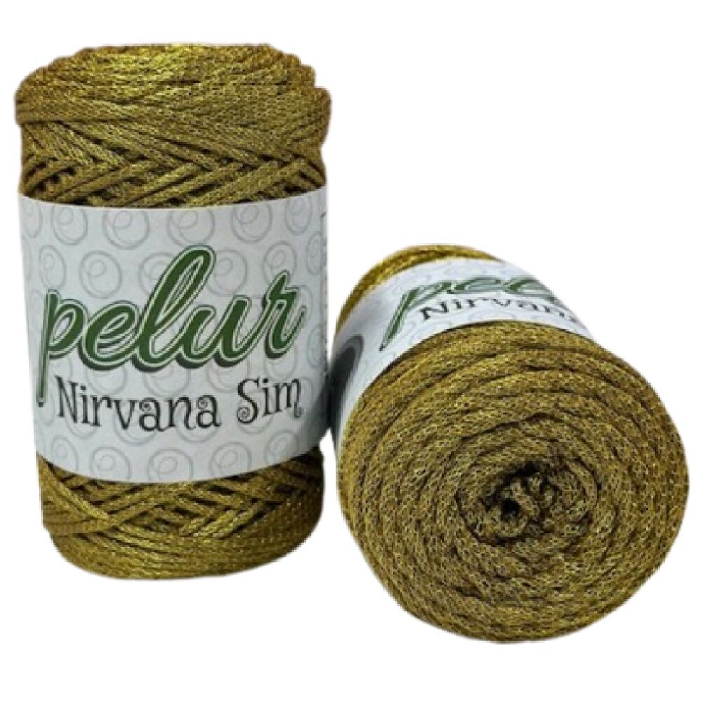 PELUR NİRVANA SİMLİ MAKROME İPİ Hardal