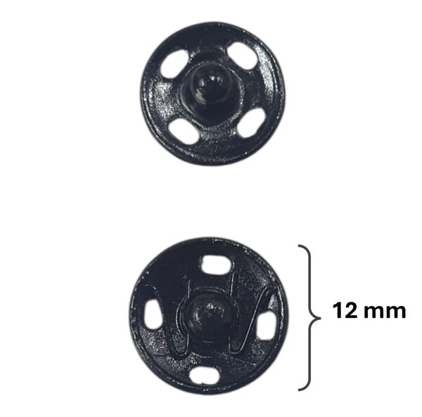 12 mm METAL ÇITÇIT (3 adet) Mat Siyah