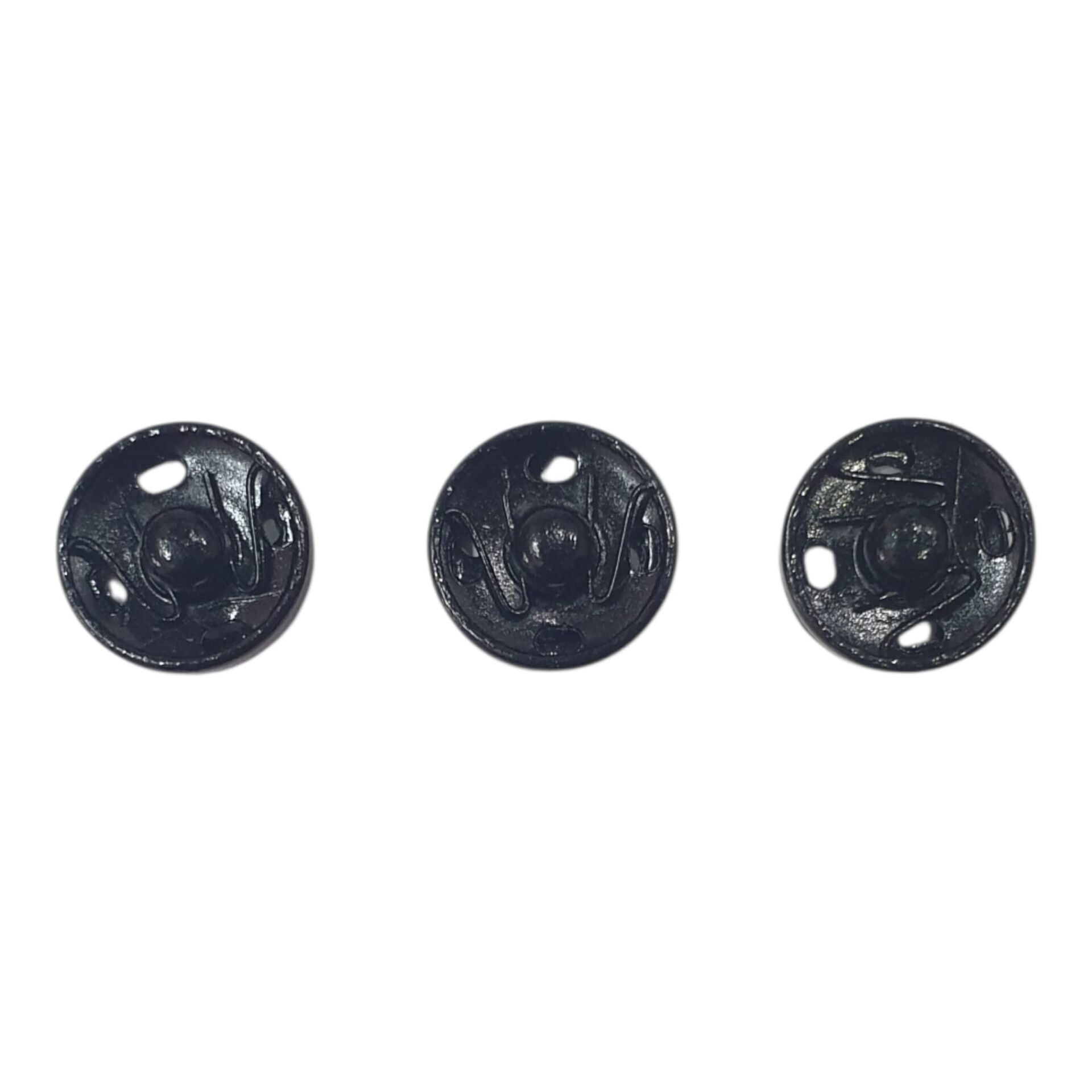 12 mm METAL ÇITÇIT (3 adet) Mat Siyah