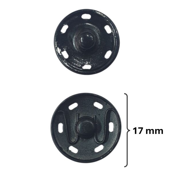 17 mm METAL ÇITÇIT Mat Siyah