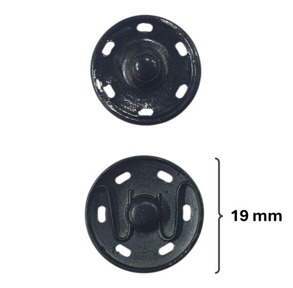 19 mm METAL ÇITÇIT Mat Siyah