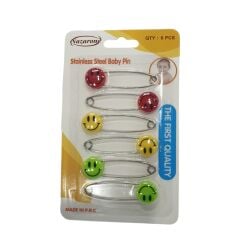 PLASTİK BAŞLI ÇENGELLİ IĞNE BEBEK ÇENGELLİ IĞNESİ (5CM-6 ADET)