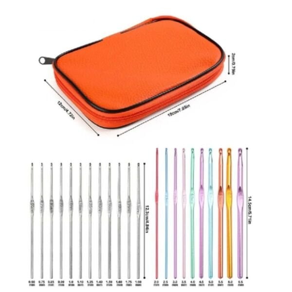 Cüzdanlı Metal Dantel Örgü Tığı Seti