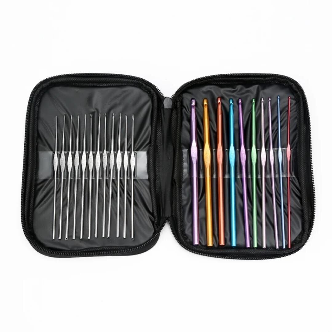 Sultan Cüzdanlı Metal Dantel Örgü Tığı Seti