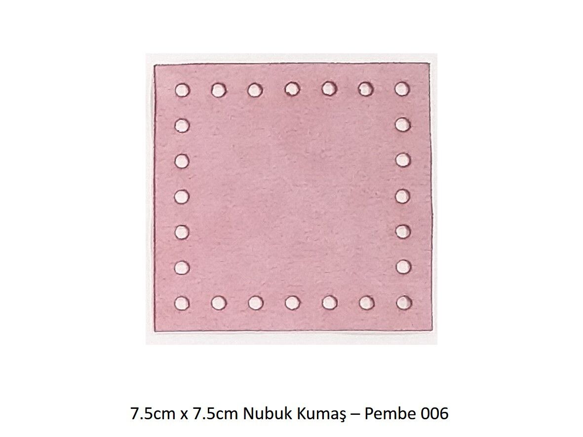 7.5X7.5 NUBUK KUMAŞ 006-PEMBE