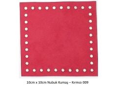 10X10 NUBUK KUMAŞ 009-KIRMIZI