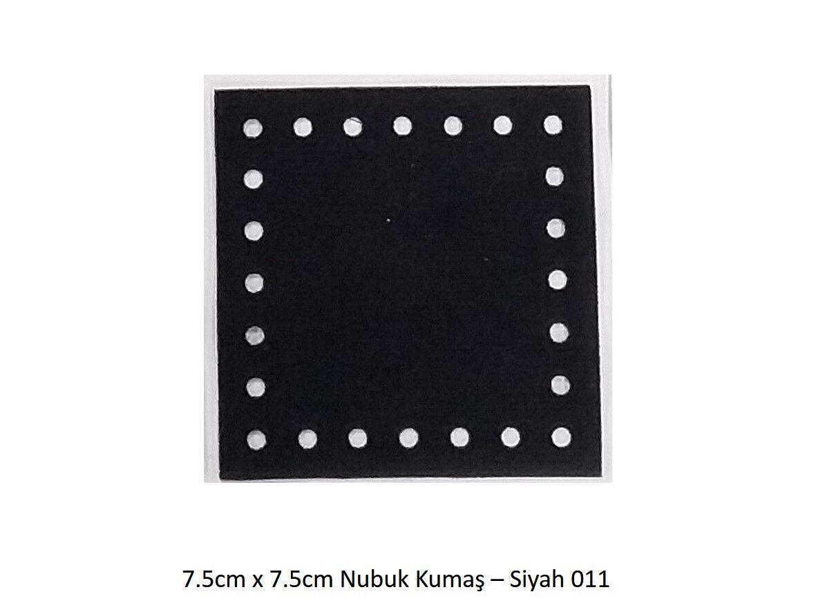 7.5X7.5 NUBUK KUMAŞ 011-SİYAH