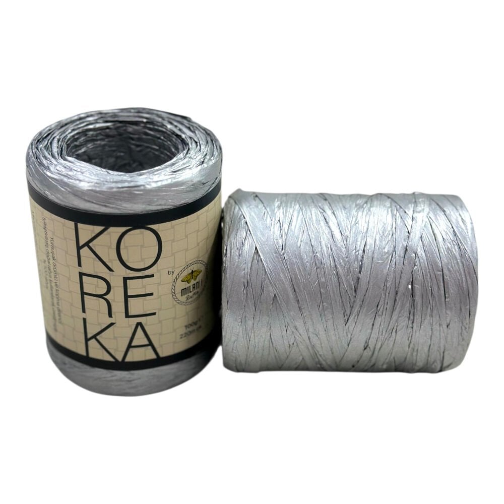 KOREKA RAFYA 100-Metalik Gri