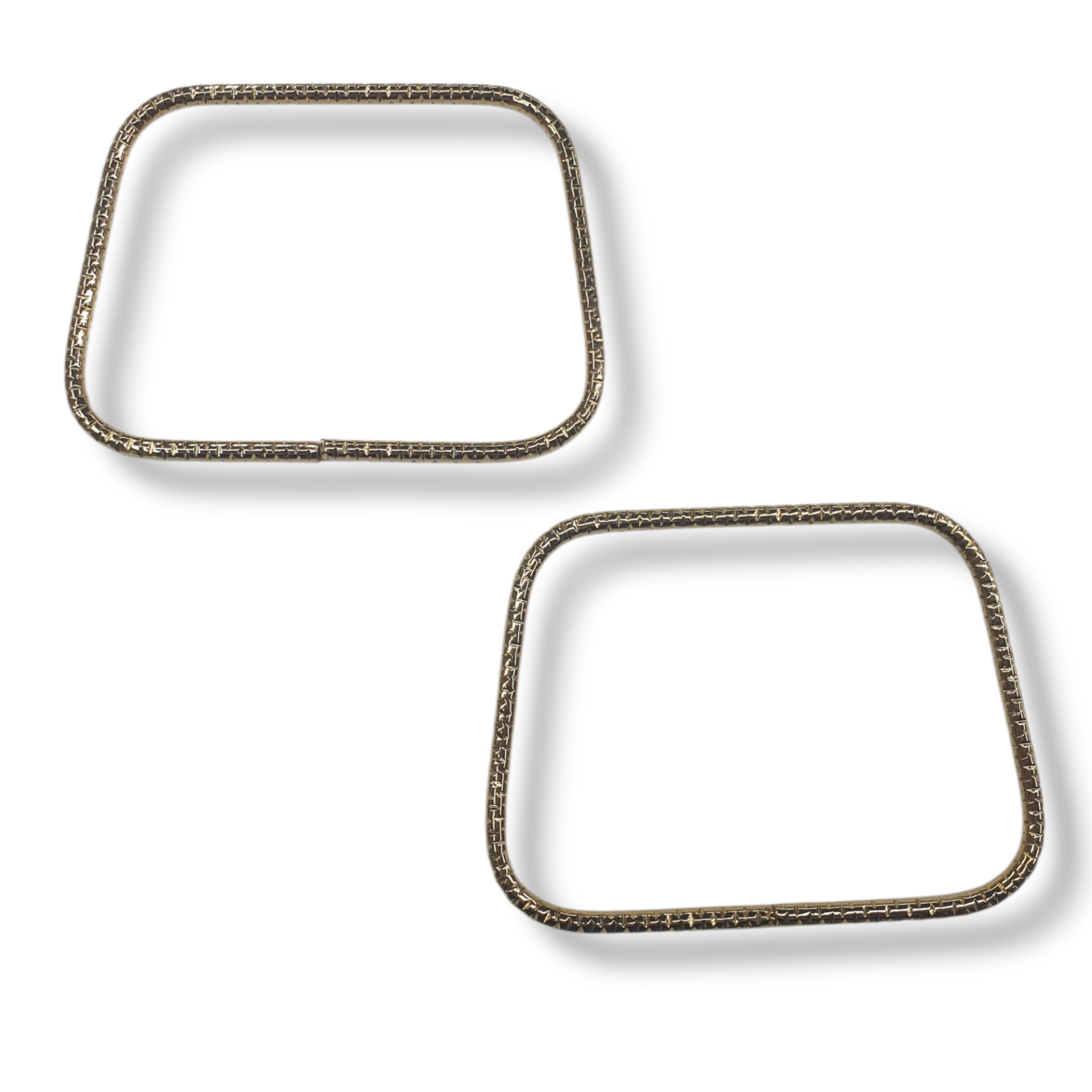 Desenli Metal Çanta Sapı Gold (11x8 cm)