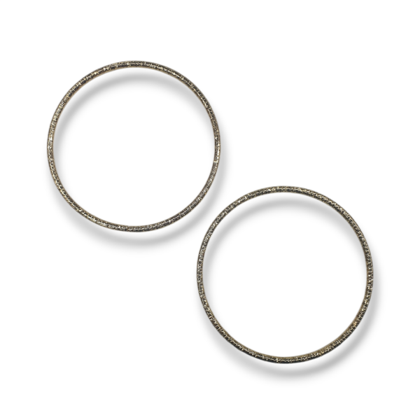 Desenli Metal Yuvarlak Çanta Sapı Gold (11cm)