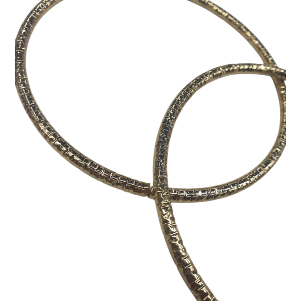 Desenli Metal Yuvarlak Çanta Sapı Gold (11cm)