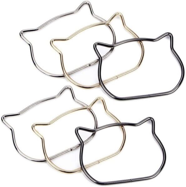 Kedili Metal Çanta Sapı (11x9 cm)