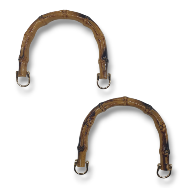 D Halkalı Bambu Görünümlü Plastik Çanta Sapı