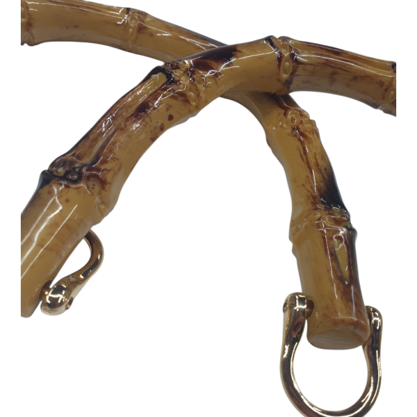 D Halkalı Bambu Görünümlü Plastik Çanta Sapı