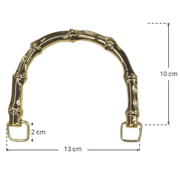 Metalize Plastik Çanta Sapı Gold