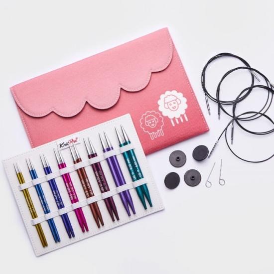 Knitpro Zing Deluxe 13cm Ucu Değiştirilebilir Misinalı Şiş Seti