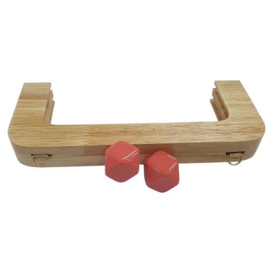 Ahşap Burs-04 [20cm Naturel-Mercan]