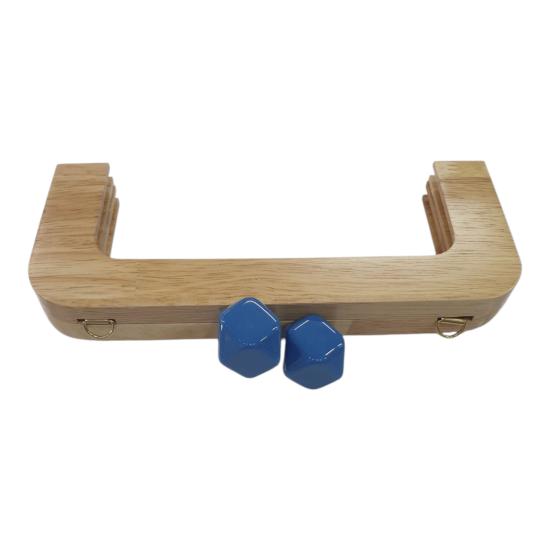 Ahşap Burs-05 [20cm Naturel-Mavi]