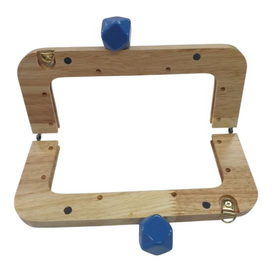 Ahşap Burs-05 [20cm Naturel-Mavi]