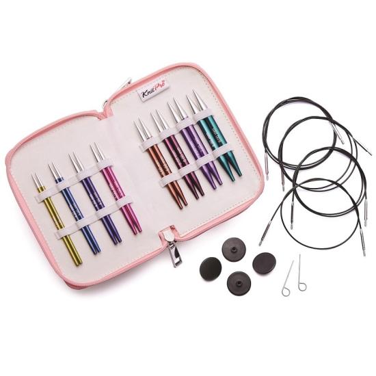 Knitpro Zing Deluxe 10cm Ucu Değiştirilebilir Misinalı Şiş Seti