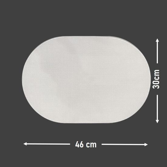 Plastik Kanvas Oval 46X30cm
