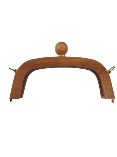 Ahşap Burs-11 [20cm Kahve-Gold]