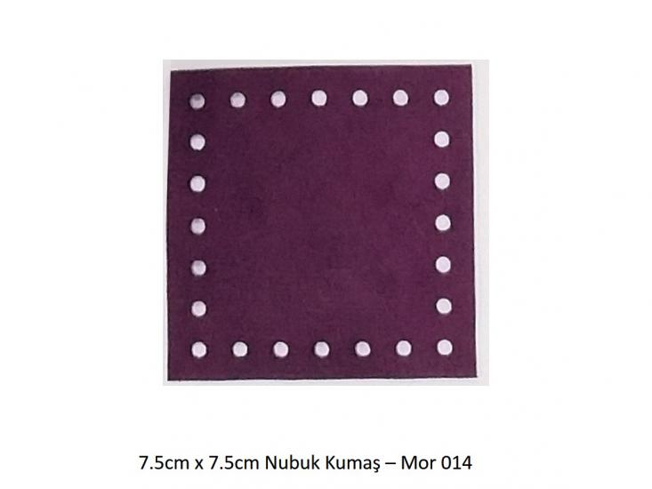 7.5cmx7.5cm ebatında hazır kesim nubuk kumaş