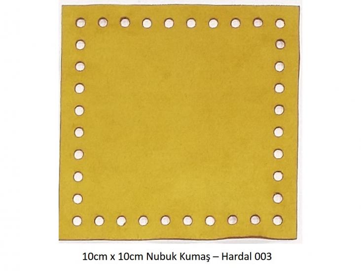 10cmx10cm ebatında hazır kesim nubuk kumaş