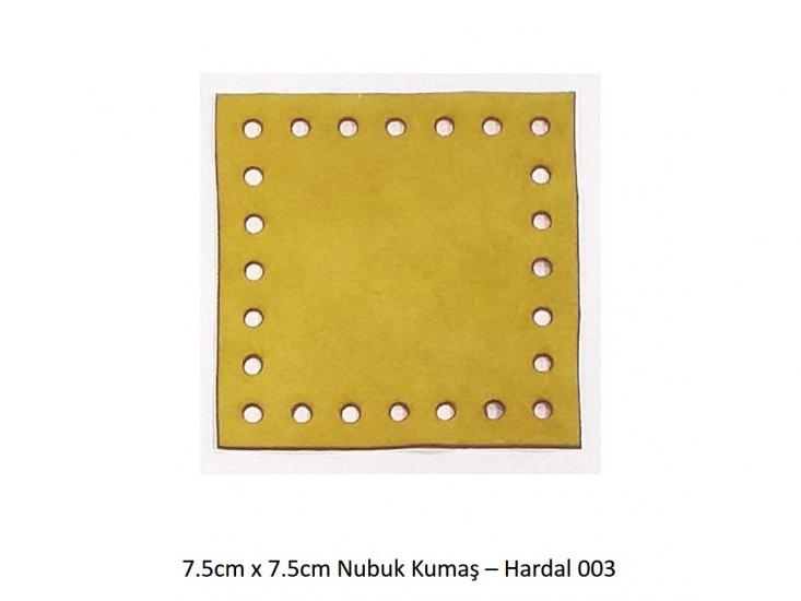 7.5cmx7.5cm ebatında hazır kesim nubuk kumaş