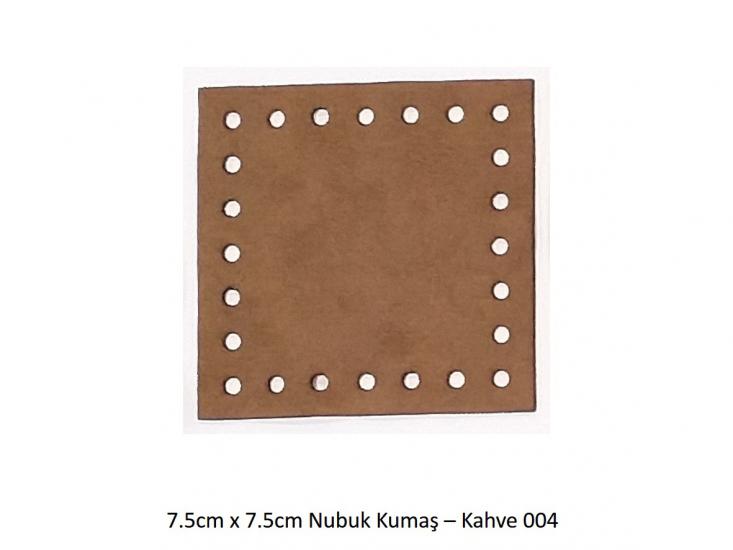 7.5cmx7.5cm ebatında hazır kesim nubuk kumaş