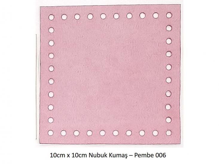 10cmx10cm ebatında hazır kesim nubuk kumaş