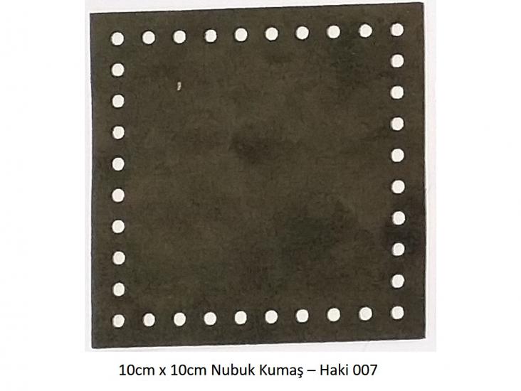 10cmx10cm ebatında hazır kesim nubuk kumaş