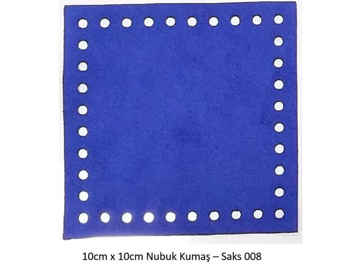 10cmx10cm ebatında hazır kesim nubuk kumaş