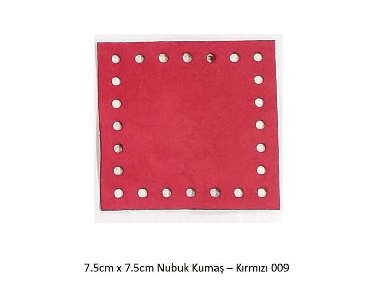 7.5cmx7.5cm ebatında hazır kesim nubuk kumaş