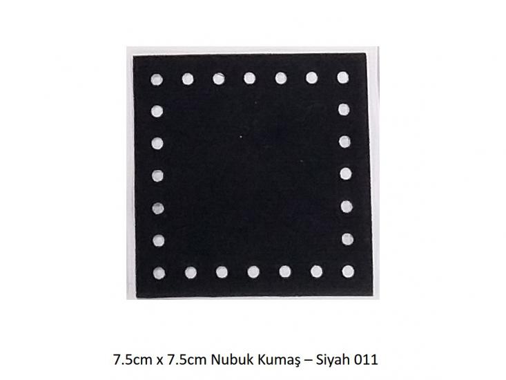 7.5cmx7.5cm ebatında hazır kesim nubuk kumaş