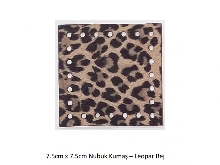 7.5cmx7.5cm ebatında hazır kesim nubuk kumaş