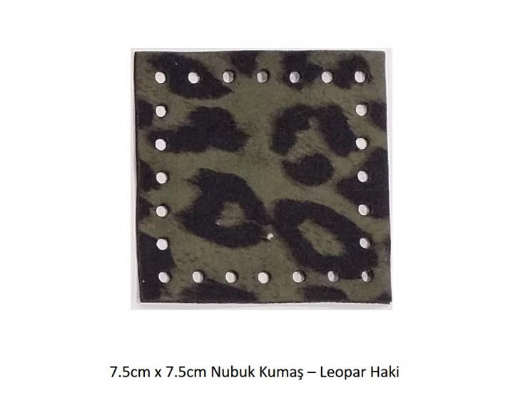 7.5cmx7.5cm ebatında hazır kesim nubuk kumaş