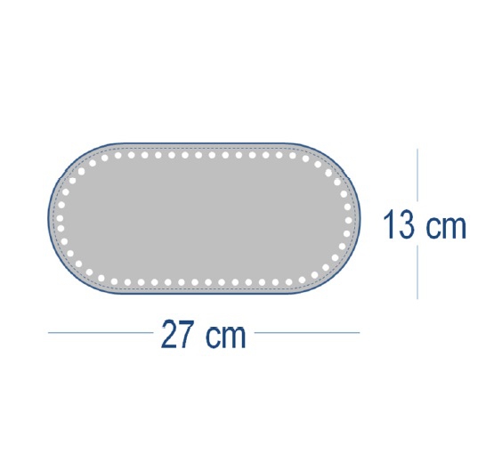 Oval Çanta Tabanı 13x27 Kahve