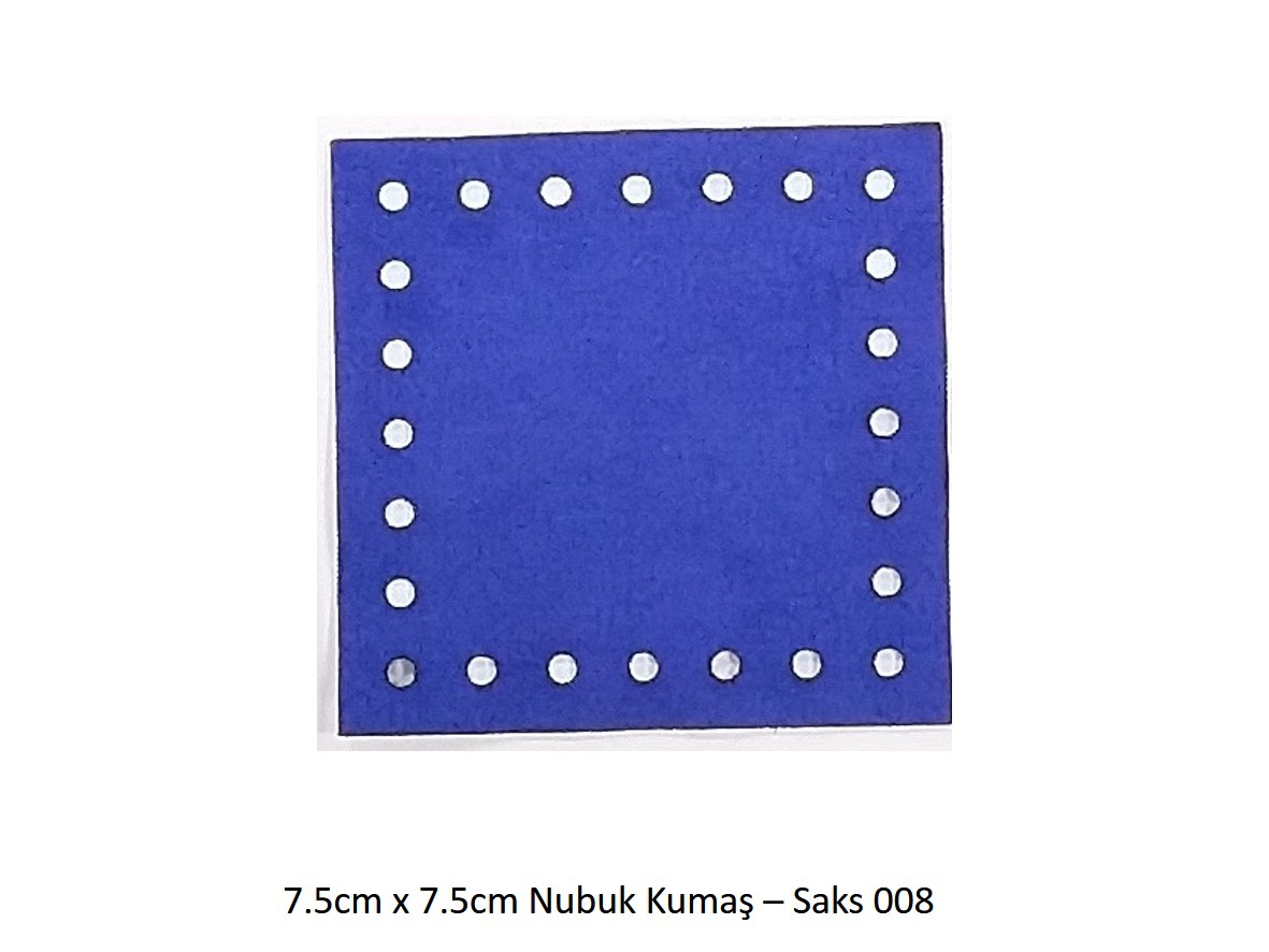 7.5x7.5 Nubuk Kumaş 008-Saks Mavi