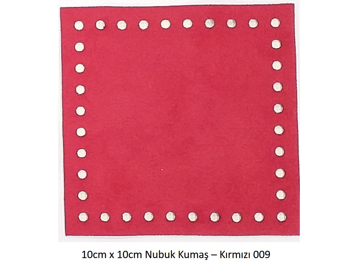 10x10 Nubuk Kumaş 009-Kırmızı