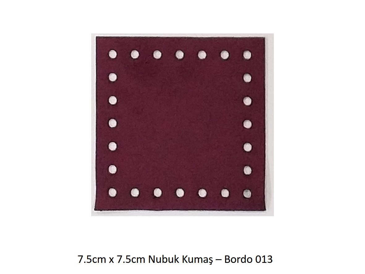 7.5x7.5 Nubuk Kumaş 013-Bordo