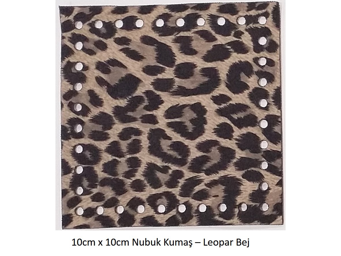 10x10 Nubuk Kumaş 801-Leopar Bej